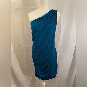 A New Day One Shoulder Dress Size XL Teal